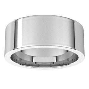 14K White 8 mm Flat Comfort Fit Band Size 9 - BN & CO JEWELRY