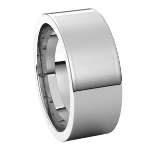 14K White 8 mm Flat Comfort Fit Band Size 9 - BN & CO JEWELRY