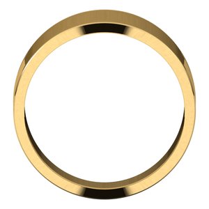 14K Yellow 10 mm Flat Tapered Band Size 6 - BN & CO JEWELRY