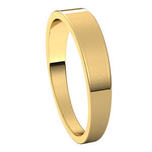 14K Yellow 4 mm Flat Tapered Band Size 8 - BN & CO JEWELRY