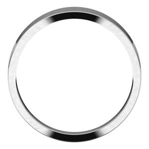 10K White 5 mm Flat Tapered Band Size 10 - BN & CO JEWELRY