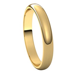 14K Yellow 3 mm Half Round Band Size 14.5 - BN & CO JEWELRY