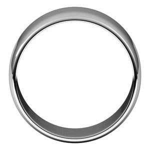 Platinum 10 mm Half Round Light Band Size 8 - BN & CO JEWELRY