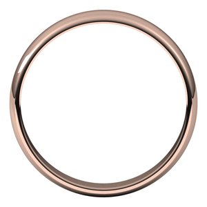 14K Rose 4 mm Half Round Light Band Size 6 - BN & CO JEWELRY