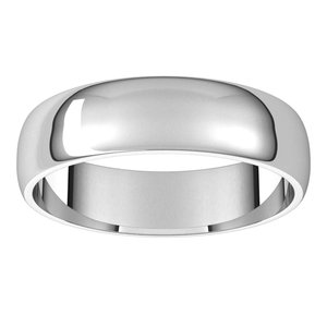 Sterling Silver 5 mm Half Round Light Band Size 7.5 - BN & CO JEWELRY
