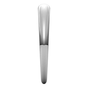 Platinum 3 mm Half Round Tapered Band Size 7.5 - BN & CO JEWELRY