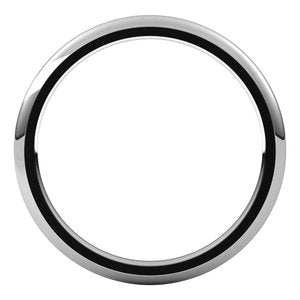 14K White 1.5 mm Half Round Comfort Fit Band Size 4.5 - BN & CO JEWELRY