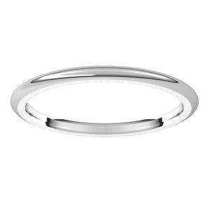 14K White 1.5 mm Half Round Comfort Fit Band Size 4.5 - BN & CO JEWELRY