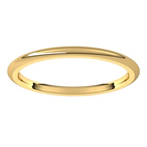 14K Yellow 1.5 mm Half Round Comfort Fit Band Size 8 - BN & CO JEWELRY