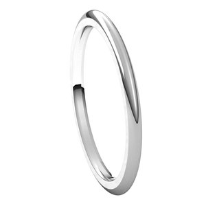 14K White 1.5 mm Half Round Comfort Fit Band Size 4.5 - BN & CO JEWELRY