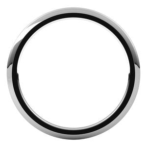 14K White 1 mm Half Round Comfort Fit Band Size 5.5 - BN & CO JEWELRY