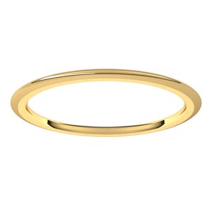 14K Yellow 1 mm Half Round Comfort Fit Band Size 6 - BN & CO JEWELRY