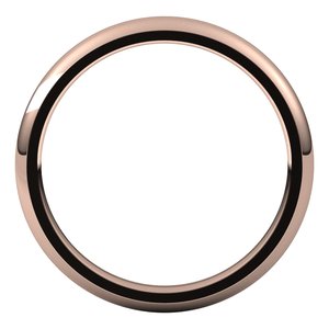 14K Rose 2.5 mm Half Round Comfort Fit Band Size 5.5 - BN & CO JEWELRY