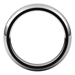 14K White 4 mm Half Round Comfort Fit Band Size 8 - BN & CO JEWELRY