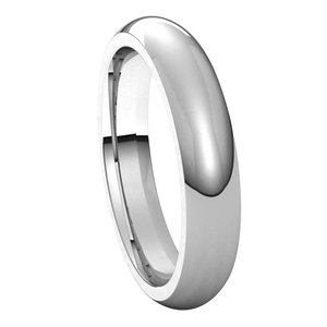 14K White 4 mm Half Round Comfort Fit Band Size 8 - BN & CO JEWELRY