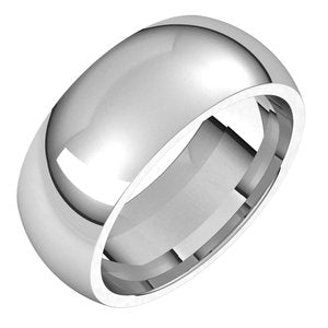 14K White 8 mm Half Round Comfort Fit Band Size 8 - BN & CO JEWELRY