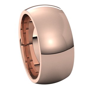 14K Rose 9 mm Half Round Comfort Fit Band Size 10.5 - BN & CO JEWELRY