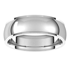 14K White 6 mm Comfort Fit Edge Band Size 10 - BN & CO JEWELRY