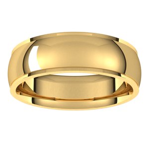 14K Yellow 6 mm Comfort Fit Edge Band Size 7.5 - BN & CO JEWELRY