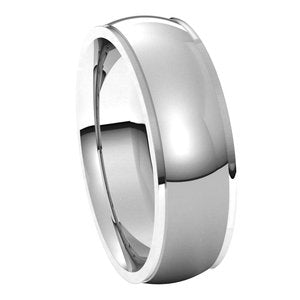 14K White 6 mm Comfort Fit Edge Band Size 10 - BN & CO JEWELRY
