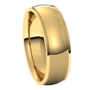 14K Yellow 6 mm Comfort Fit Edge Band Size 7.5 - BN & CO JEWELRY