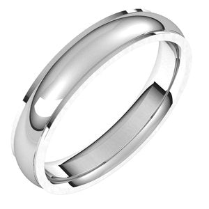 14K White 4 mm Comfort Fit Edge Band Size 12 - BN & CO JEWELRY