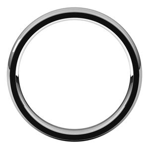 14K White 4 mm Comfort Fit Edge Band Size 12 - BN & CO JEWELRY