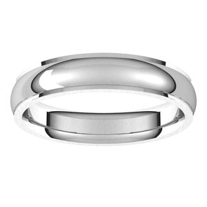 14K White 4 mm Comfort Fit Edge Band Size 12 - BN & CO JEWELRY