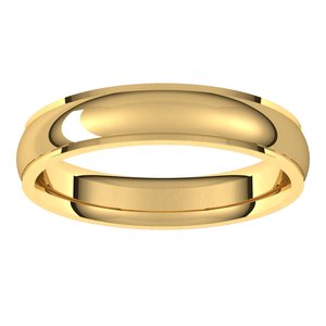 14K Yellow 4 mm Comfort Fit Edge Band Size 7 - BN & CO JEWELRY