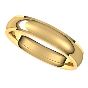 14K Yellow 4 mm Comfort Fit Edge Band Size 9 - BN & CO JEWELRY