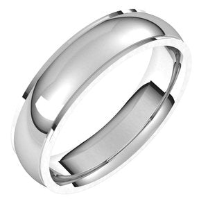 14K White 5 mm Comfort Fit Edge Band Size 11.5 - BN & CO JEWELRY