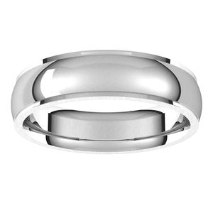 14K White 5 mm Comfort Fit Edge Band Size 11.5 - BN & CO JEWELRY