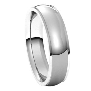 14K White 5 mm Comfort Fit Edge Band Size 12 - BN & CO JEWELRY