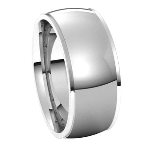 10K White 8 mm Comfort Fit Edge Band Size 12 - BN & CO JEWELRY