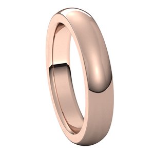 10K Rose 4 mm Half Round Comfort Fit Heavy Band Size 11.5 - BN & CO JEWELRY