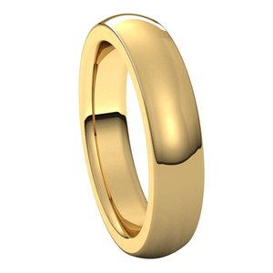 18K Yellow 4.5 mm Half Round Comfort Fit Heavy Band Size 9 - BN & CO JEWELRY