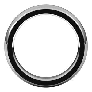 10K White 5 mm Half Round Comfort Fit Heavy Band Size 15 - BN & CO JEWELRY