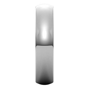10K White 5 mm Half Round Comfort Fit Heavy Band Size 15 - BN & CO JEWELRY