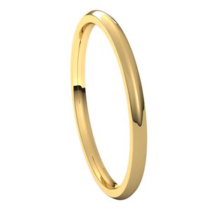 14K Yellow 1.5 mm Half Round Comfort Fit Light Band Size 4 - BN & CO JEWELRY
