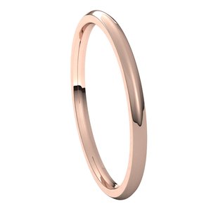 14K Rose 1.5 mm Half Round Comfort Fit Light Band Size 6 - BN & CO JEWELRY