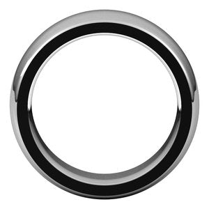 14K White 8 mm Half Round Comfort Fit Heavy Band Size 4.5 - BN & CO JEWELRY