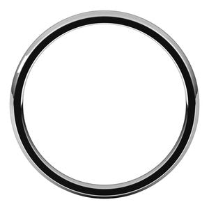 14K White 2.5 mm Half Round Comfort Fit Light Band Size 7.5 - BN & CO JEWELRY
