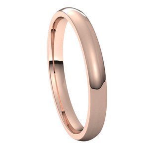 14K Rose 2.5 mm Half Round Comfort Fit Light Band Size 5 - BN & CO JEWELRY