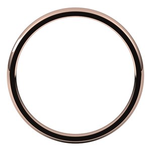 18K Rose 2 mm Half Round Comfort Fit Light Band Size 6 - BN & CO JEWELRY