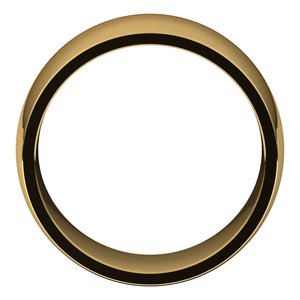 14K Yellow 10 mm Half Round Comfort Fit Light Band Size 4.5 - BN & CO JEWELRY