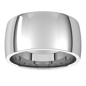 Platinum 10 mm Half Round Comfort Fit Light Band Size 9 - BN & CO JEWELRY