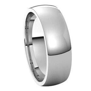 10K White 6 mm Half Round Comfort Fit Light Band Size 12.5 - BN & CO JEWELRY