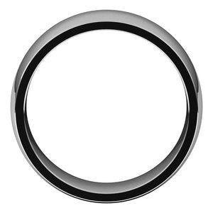 18K White 8 mm Half Round Comfort Fit Light Band Size 8.5 - BN & CO JEWELRY