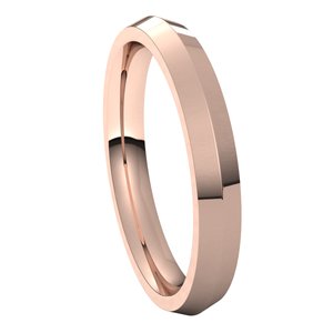 14K Rose 3 mm Knife Edge Comfort Fit Band Size 7 - BN & CO JEWELRY