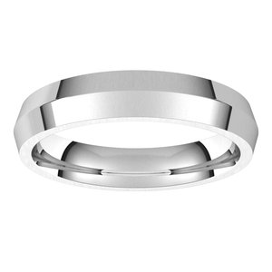 14K White 4 mm Knife Edge Comfort Fit Band Size 10.5 - BN & CO JEWELRY